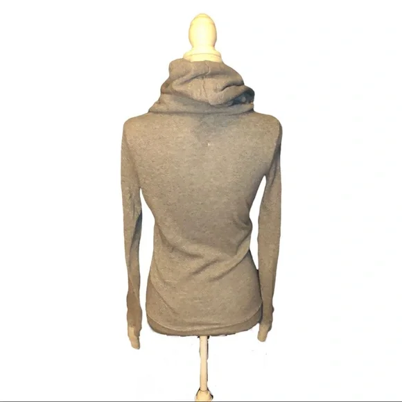 Women’s Volcom Heather-Gray Zip-Up Hoodie w/ a Raised Neck - Picture 9 of 16